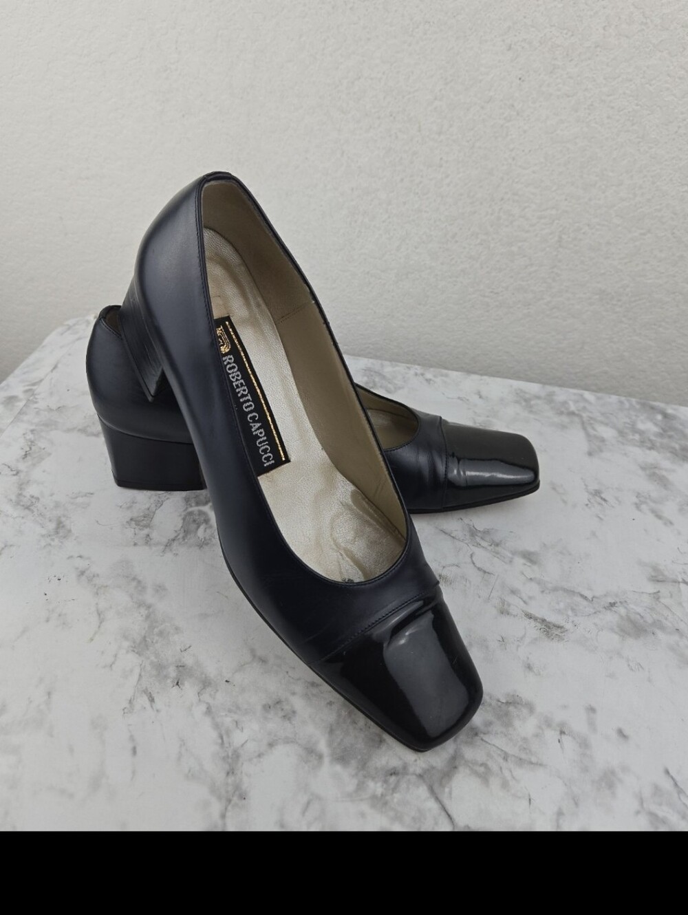 Roberto Capucci Italian Block Heel Pumps